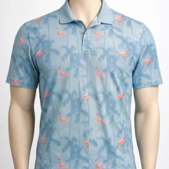 Goodfellow & Co Other - Goodfellow & Co. Men's Tropical Flamingo Polo Shirt - Size 2XL